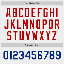 Load image into Gallery viewer, Custom White Royal-Red Authentic Baseball Jersey
