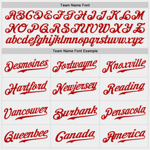 Load image into Gallery viewer, Custom White Royal-Red Authentic Baseball Jersey