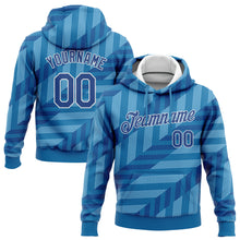 Load image into Gallery viewer, Custom Stitched Powder Blue Royal-White 3D Pattern Design Sports Pullover Sweatshirt Hoodie
