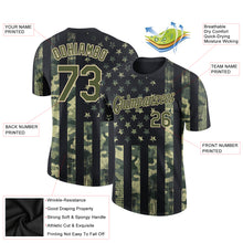 Load image into Gallery viewer, Custom Camo Olive-Cream 3D American Flag Fashion Performance Salute To Service T-Shirt
