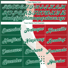 Load image into Gallery viewer, Custom Red White-Kelly Green 3D Mexico Performance T-Shirt

