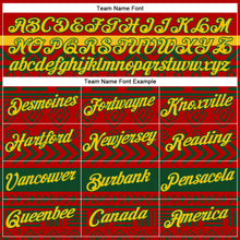 Load image into Gallery viewer, Custom Red Yellow-Green 3D Pattern Design Black History Month Performance T-Shirt
