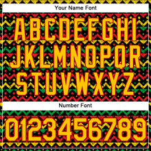 Load image into Gallery viewer, Custom Black Yellow-Red 3D Pattern Design Black History Month Performance T-Shirt
