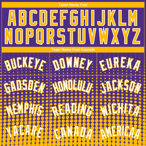 Custom Purple Gold-White Halftone Authentic City Edition Basketball Jersey