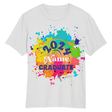 Load image into Gallery viewer, Custom White Royal 3D Graduation Performance T-Shirt
