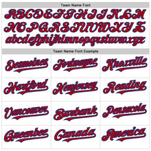 Load image into Gallery viewer, Custom White Red-Royal Line Authentic Baseball Jersey
