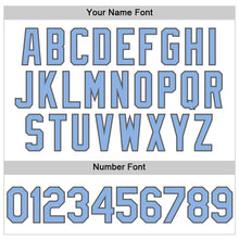 Load image into Gallery viewer, Custom White Light Blue-Steel Gray Line Authentic Baseball Jersey
