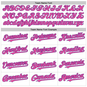 Custom White Purple-Pink Line Authentic Baseball Jersey