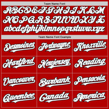 Load image into Gallery viewer, Custom Red Gray-Black Line Authentic Baseball Jersey
