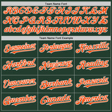 Load image into Gallery viewer, Custom Green Orange-White Line Authentic Baseball Jersey
