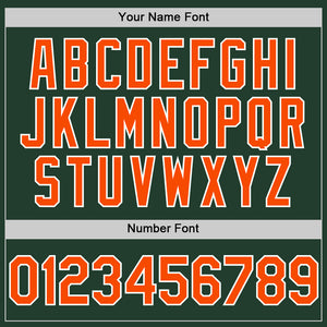 Custom Green Orange-White Line Authentic Baseball Jersey