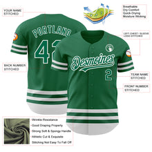 Load image into Gallery viewer, Custom Kelly Green White Line Authentic Baseball Jersey
