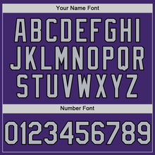 Load image into Gallery viewer, Custom Purple Gray-Black Line Authentic Baseball Jersey
