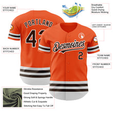 Load image into Gallery viewer, Custom Orange Brown-White Line Authentic Baseball Jersey
