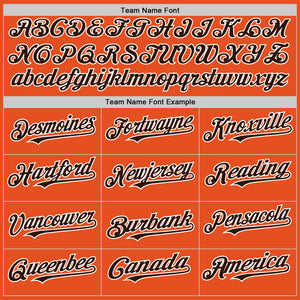 Custom Orange Brown-White Line Authentic Baseball Jersey