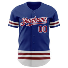 Load image into Gallery viewer, Custom Royal Crimson-White Line Authentic Baseball Jersey
