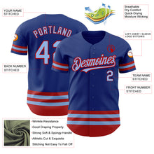 Load image into Gallery viewer, Custom Royal Light Blue-Red Line Authentic Baseball Jersey
