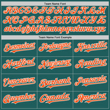 Load image into Gallery viewer, Custom Teal Orange-White Line Authentic Baseball Jersey
