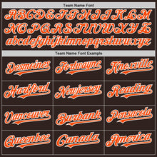 Load image into Gallery viewer, Custom Brown Orange-White Line Authentic Baseball Jersey
