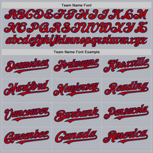 Load image into Gallery viewer, Custom Gray Red-Navy Line Authentic Baseball Jersey
