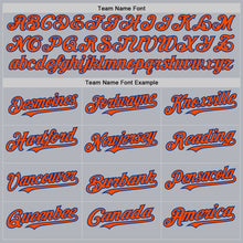 Load image into Gallery viewer, Custom Gray Orange-Royal Line Authentic Baseball Jersey
