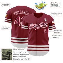 Load image into Gallery viewer, Custom Crimson White Line Authentic Baseball Jersey
