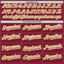 Load image into Gallery viewer, Custom Crimson Old Gold-White Line Authentic Baseball Jersey
