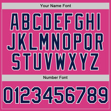 Load image into Gallery viewer, Custom Pink Navy-White Line Authentic Baseball Jersey
