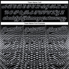 Load image into Gallery viewer, Custom Black Gray 3D Pattern Design Gradient Lines Authentic Baseball Jersey
