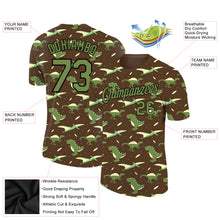 Load image into Gallery viewer, Custom Olive Neon Green-Black 3D Pattern Design Dinosaur Performance T-Shirt
