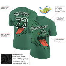 Load image into Gallery viewer, Custom Kelly Green Green-White 3D Pattern Design Crocodile Performance T-Shirt
