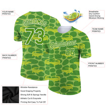 Load image into Gallery viewer, Custom Aurora Green White 3D Pattern Design Crocodile Performance T-Shirt
