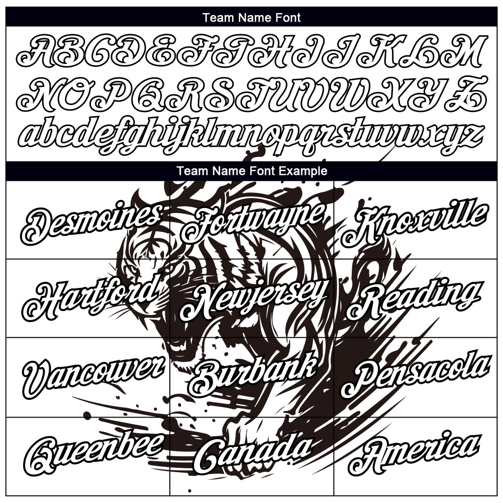 Load image into Gallery viewer, Custom White Black 3D Pattern Design Tiger Performance T-Shirt