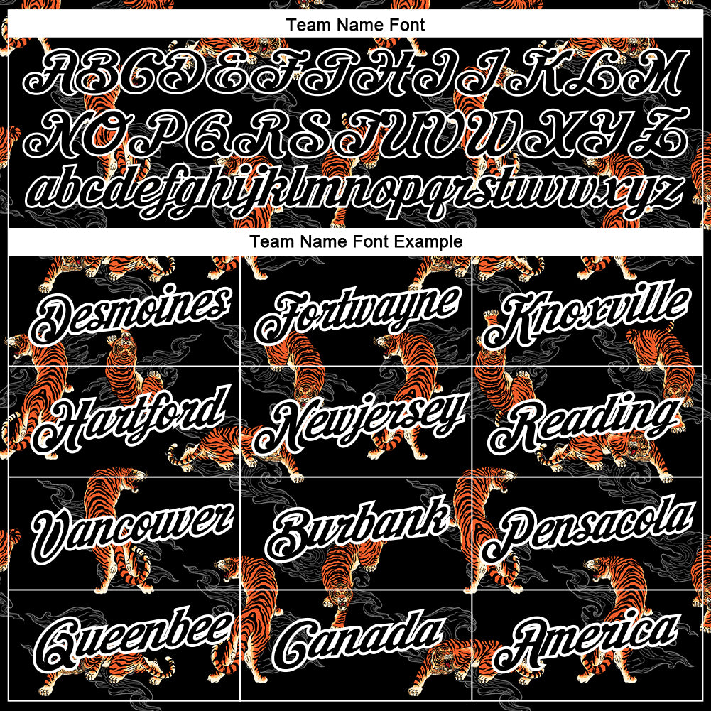 Load image into Gallery viewer, Custom Black White 3D Pattern Design Tiger Performance T-Shirt