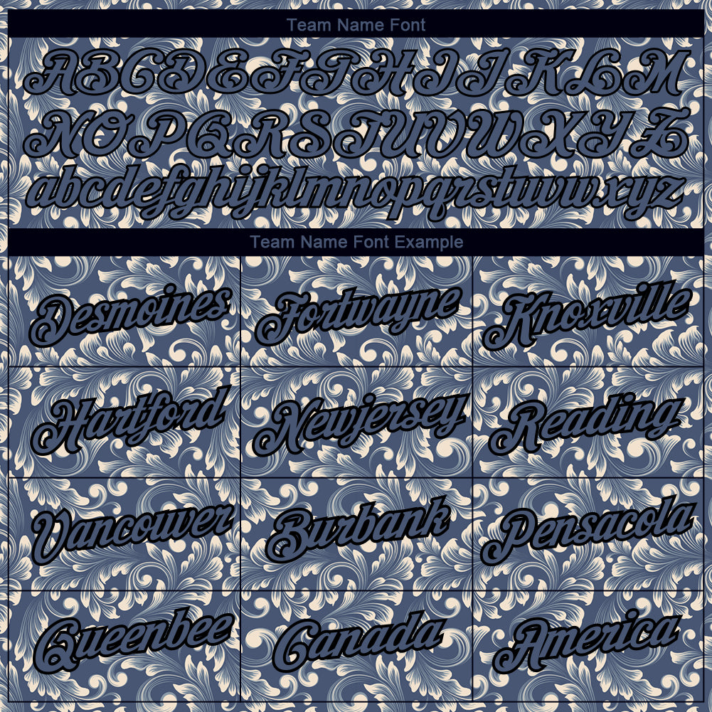Load image into Gallery viewer, Custom Blue Black 3D Pattern Floral Design Performance T-Shirt