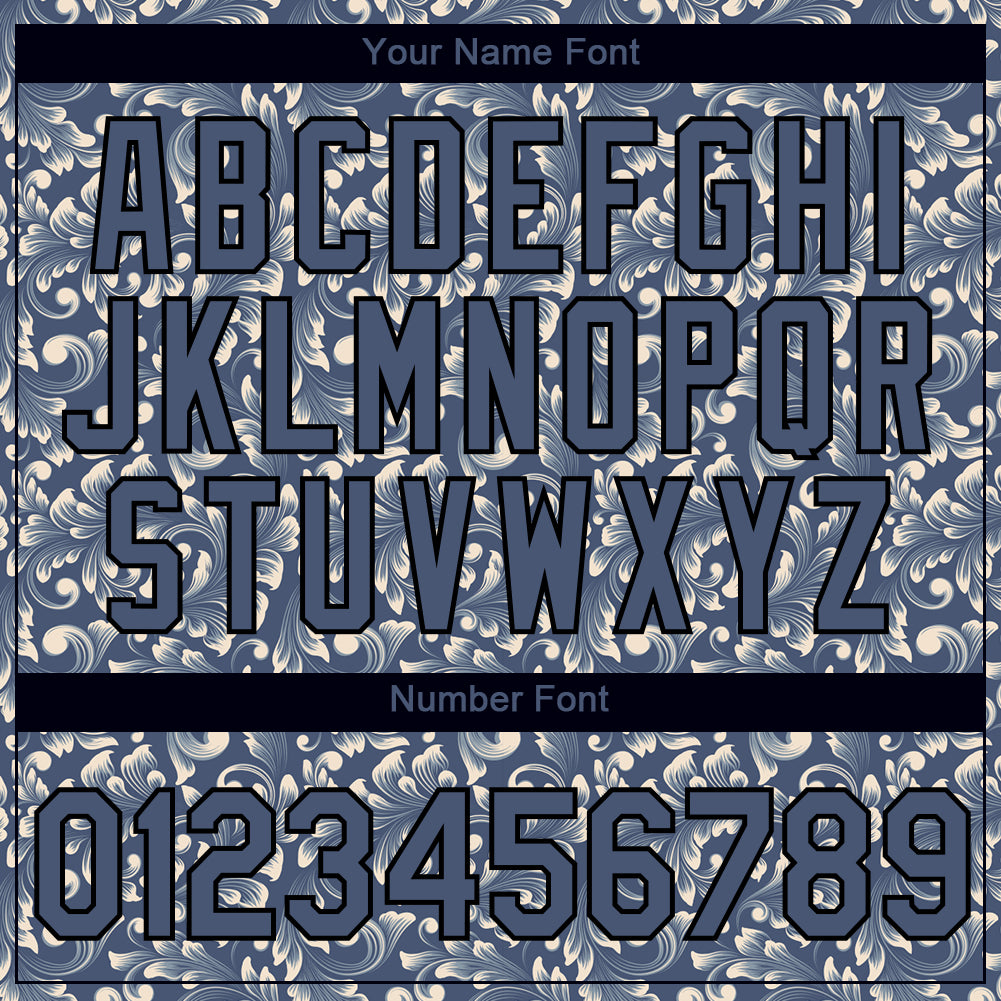 Load image into Gallery viewer, Custom Blue Black 3D Pattern Floral Design Performance T-Shirt