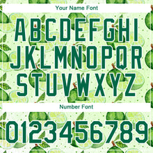 Load image into Gallery viewer, Custom Green Kelly Green-White 3D Pattern Design Lime Performance T-Shirt
