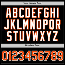 Load image into Gallery viewer, Custom Black Orange-White 3D Pattern Design Gradient Style Twinkle Star Authentic Baseball Jersey
