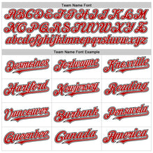 Load image into Gallery viewer, Custom White Red-Black 3D Pattern Design Gradient Style Twinkle Star Authentic Baseball Jersey
