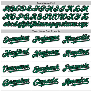 Custom White Kelly Green-Black 3D Pattern Design Gradient Style Twinkle Star Authentic Baseball Jersey