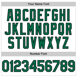 Custom White Kelly Green-Black 3D Pattern Design Gradient Style Twinkle Star Authentic Baseball Jersey