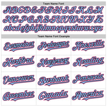 Load image into Gallery viewer, Custom White Light Blue Black-Pink 3D Pattern Design Gradient Style Twinkle Star Authentic Baseball Jersey
