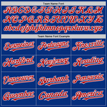 Load image into Gallery viewer, Custom Royal Red-White 3D Pattern Design Gradient Style Twinkle Star Authentic Baseball Jersey
