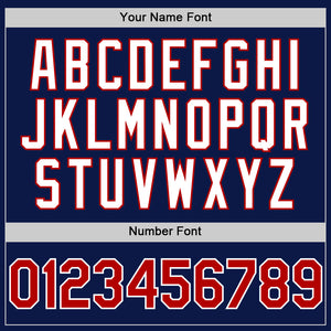 Custom Royal Red-White 3D Pattern Design Gradient Style Twinkle Star Authentic Baseball Jersey