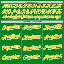 Load image into Gallery viewer, Custom Grass Green Yellow-White 3D Pattern Design Gradient Style Twinkle Star Authentic Baseball Jersey
