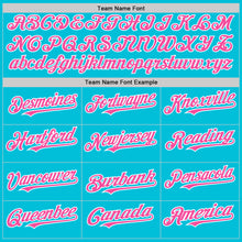 Load image into Gallery viewer, Custom Lakes Blue Pink-White 3D Pattern Design Gradient Style Twinkle Star Authentic Baseball Jersey
