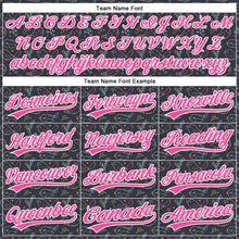 Load image into Gallery viewer, Custom Navy Pink-White 3D Pattern Design Animal Bird Authentic Baseball Jersey
