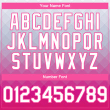 Load image into Gallery viewer, Custom Gray White-Pink 3D Pattern Design Gradient Square Shape Authentic Baseball Jersey
