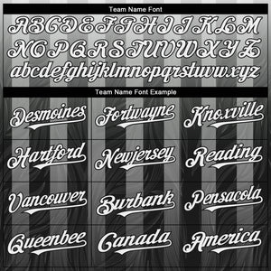 Custom Gray White-Black 3D Pattern Design Stripes Authentic Baseball Jersey