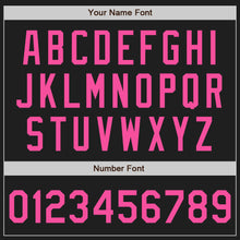 Load image into Gallery viewer, Custom Black Pink-Aqua 3D Pattern Design Abstract Network Authentic Baseball Jersey
